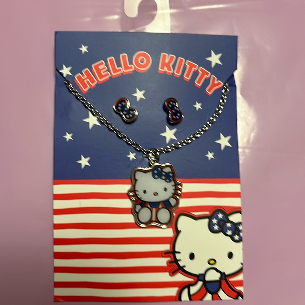 Hello Kitty Americana Jewelry Set NWT